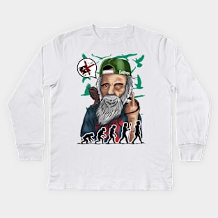 charles darwin cool funny urban Kids Long Sleeve T-Shirt